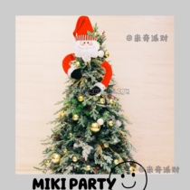 Christmas decoration supplies Christmas hug tree tree top star creative cartoon Christmas tree top decoration old man hug tree