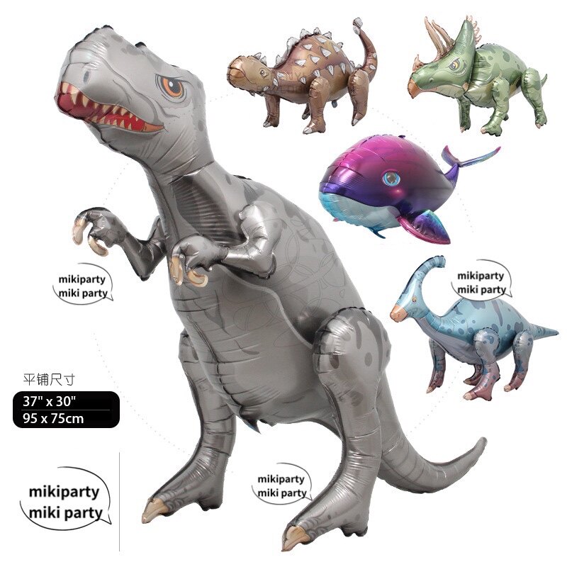 Three-dimensional dinosaur whale children's aluminum film cartoon animal theme birthday decoration baby party balloon scene layout