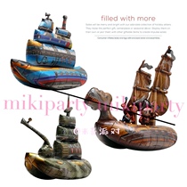 4D three-dimensional standing ship shape cartoon toy aluminum film balloon pirate ship cruiser balloon luxury cruise ship
