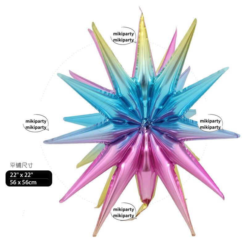 24-inch sunflower-shaped one-piece water drop light cone-shaped aluminum film balloon opening shop birthday party wedding celebration decoration