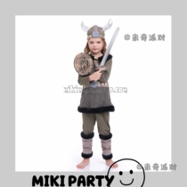 Halloween costume kids pirate bull demon king male and female warrior costume Viking show costume cosplay costume