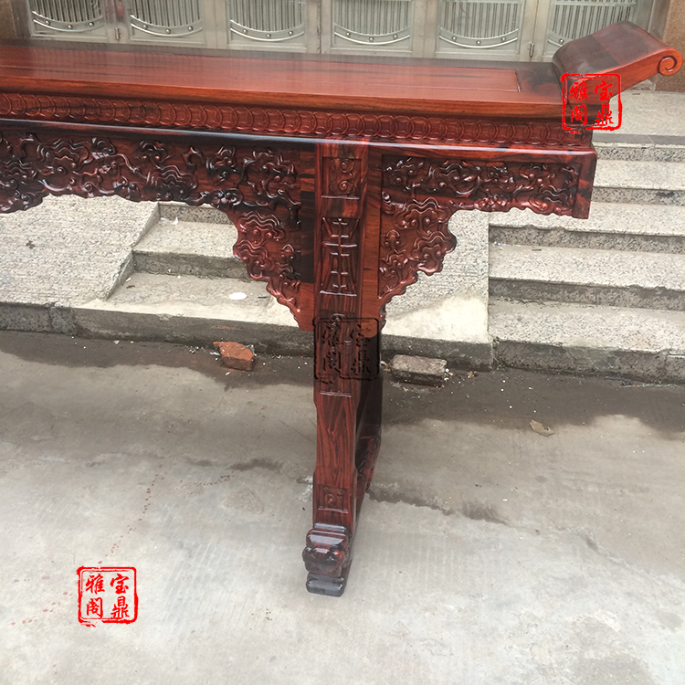 Ưu đãi đặc biệt Lào gỗ hồng mộc Zhongtang cho sáu bộ đồ nội thất phòng khách cổ điển của nhà Minh và nhà Thanh - Bàn / Bàn bàn gỗ phòng khách