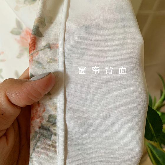 韩式田园碎花窗帘橱柜帘遮挡帘透光不透人免打孔窗幔帘头半帘短帘