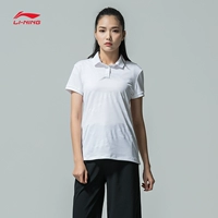 Mùa xuân 2019 mới Li Ning áo sơ mi polo tay ngắn toàn diện - Áo polo thể thao polo nam