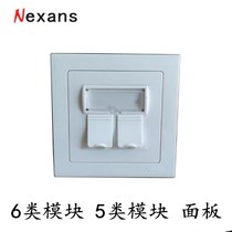 NEXANS double-port panel NEXANS Category 6 module and Category 5e network information module socket module