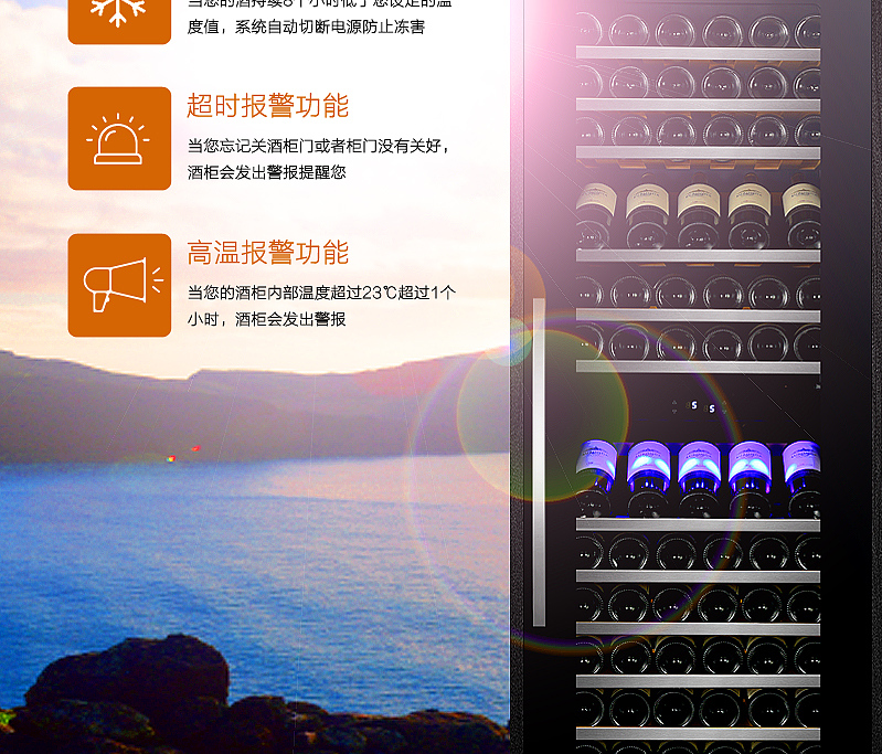 tủ rượu malloca Eremite ẩn dật nổi tiếng EM-108BK nhà bếp nhúng rượu làm mát tủ lạnh - Tủ rượu vang tủ rượu chung cư