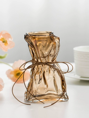 Nordic Art Fold Glass Vase Vase Sensor Sensor INS BOTTION DESTOP DESORATION ORNATE