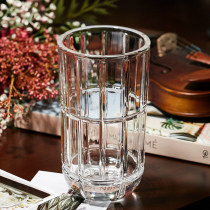 Modern simple straight line crystal glass vase hydroponic flower rich bamboo lily flower arrangement living room ornaments