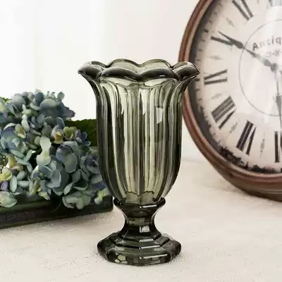 European-style CASTLE castle relief flower arrangement bottle stained glass flower living room countertop retro handicraft decoration