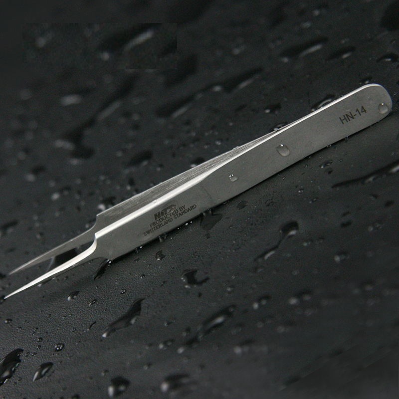 Xili HN-14 precision tweezers 110mm oil wire tweezers fine-tipped tweezers high-grade stainless steel tweezers