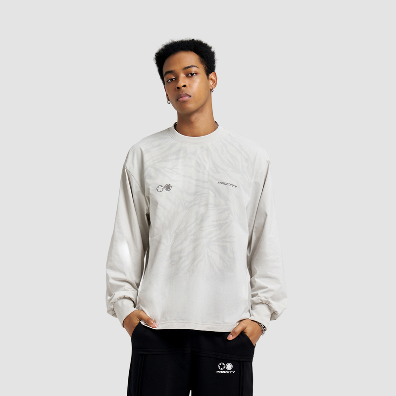 Procity Sweat-Wicking Tiger Print Long-Sleeve T-Shirt 2026 Autumn and Winter New Model Cao Fang Sports Casual Loose Unisex T-Shirt