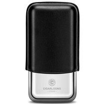 Calon cigar case special cow leather laminated moisturizing travel portable cigar humidor 3-pack CLH-21