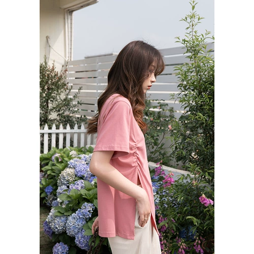 谜秀 Футболка, брендовая сексуальная летняя одежда, сезон 2021, городской стиль, в корейском стиле, короткий рукав