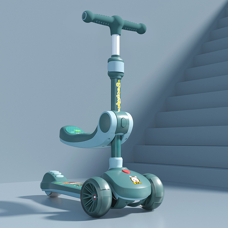 Children's scooter can sit on a sliding 1-2-6-year 8 old male girl's three-in-one swerving child