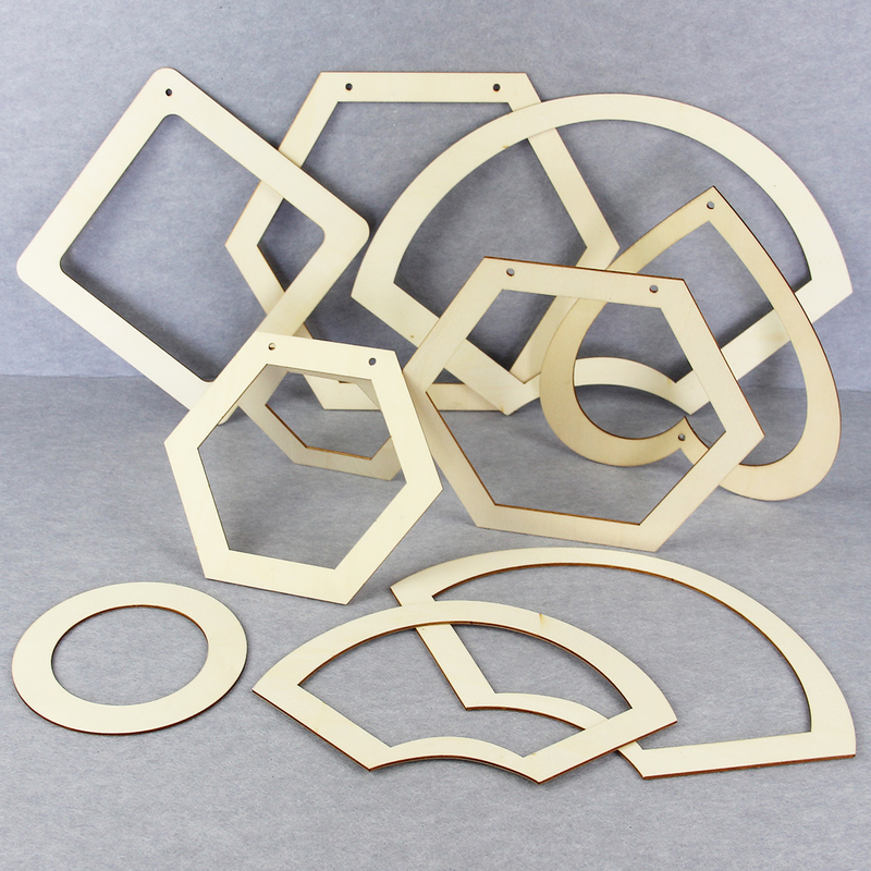 Kindergarten Wall Decoration Forest-Themed Decorative Frame Hollow Circular Fan-Shaped DIY Wooden Hanging Ornament Background Wooden Frame