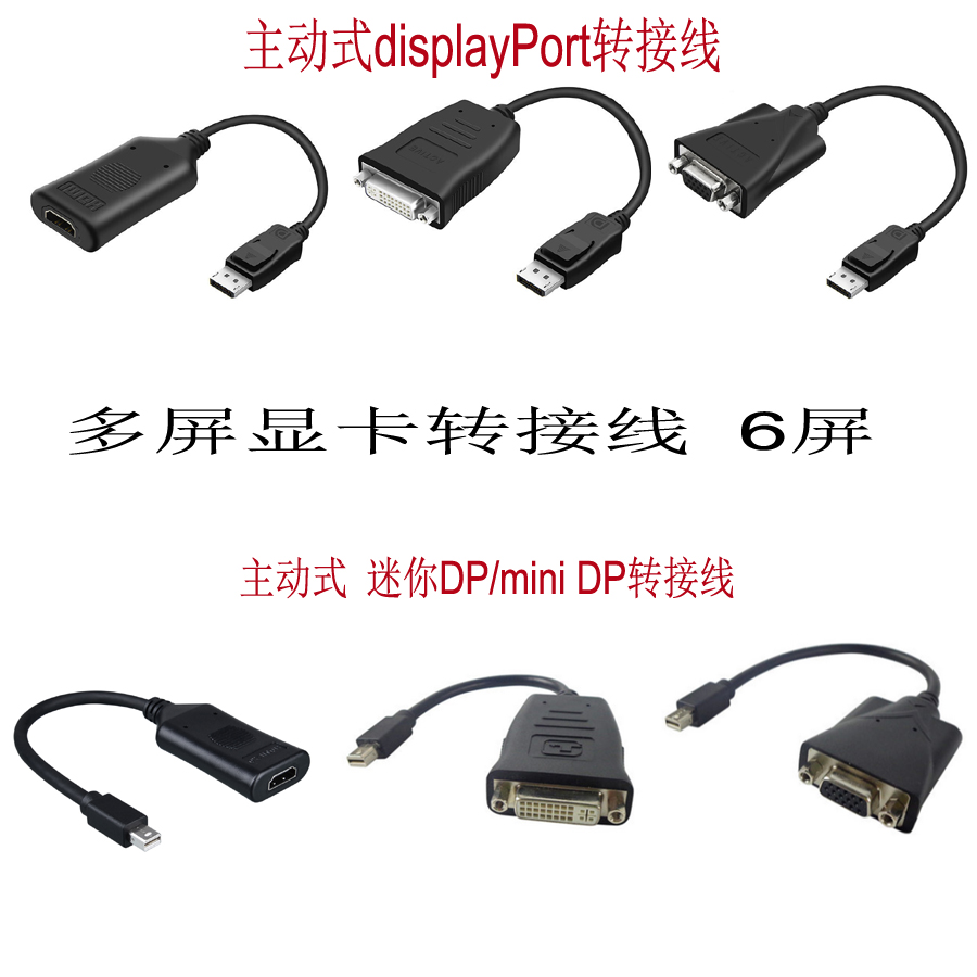 Active minidp to HDMI VGA DVI Mini DP displayport Multi-screen Display Conversion Line