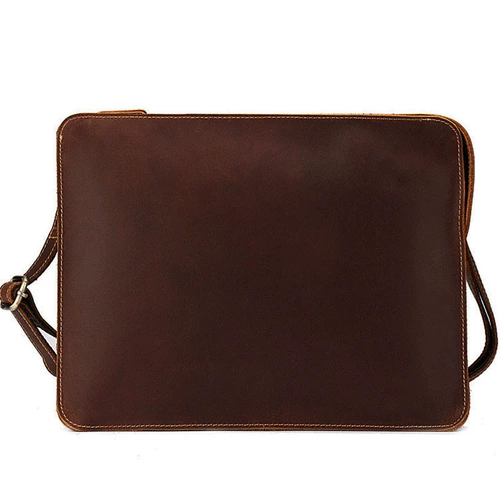 Сумка на одно плечо для отдыха, универсальная сумка-органайзер, маленькая сумка клатч, из натуральной кожи