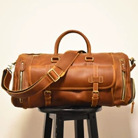 Маленький, коричневый, кожаный, воловья кожа