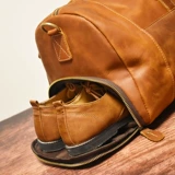 Ретро сумка для путешествий, вместительная и большая сумка на одно плечо, универсальный ремешок для сумки для путешествий, из натуральной кожи