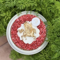 Yinuo IROSKA Organic Strawberry Oatmeal Corn Carrot Horse Birthday Cake 6 inch four-layer Reservation