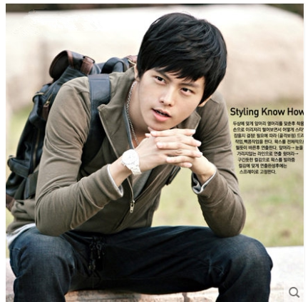 男真发短发 韩版帅气cos男生假发 中老年男士假发