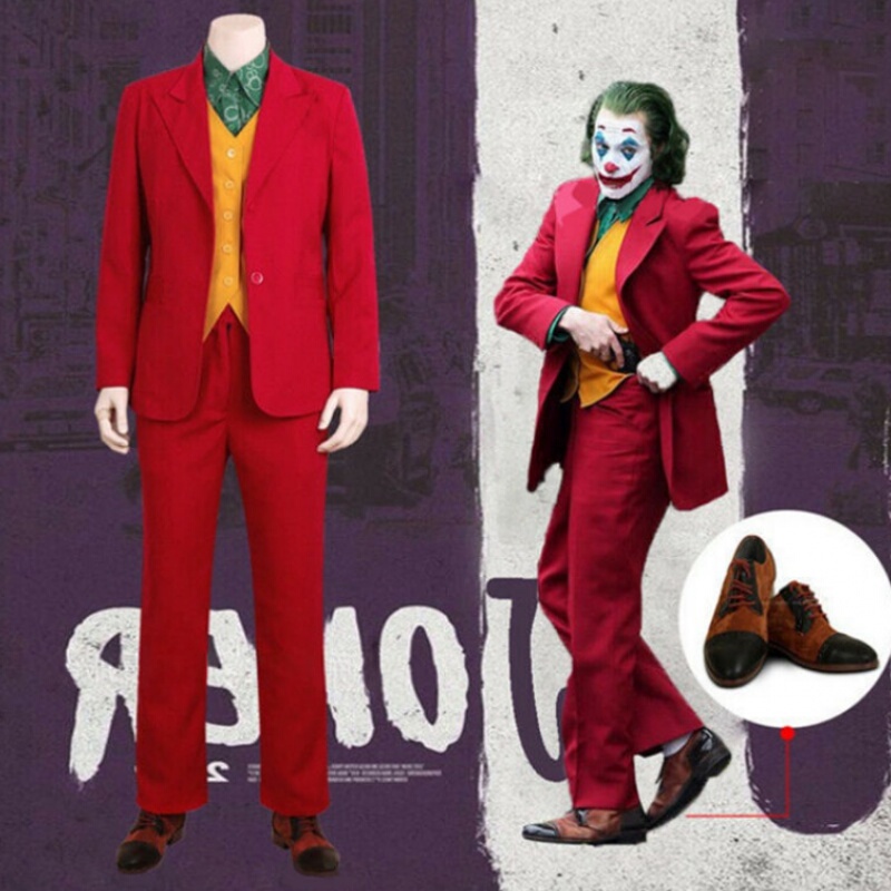 Doudoujia Joker Joaquin Phoenix Dc Movie Joker Cosplay Costume Halloween Cosplay Performance Costume for Men