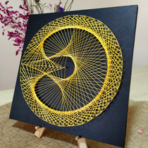 Geometric figures Nail winding painting DIY material package Wool winding painting Hand decoration Yarn string silk shaking sound