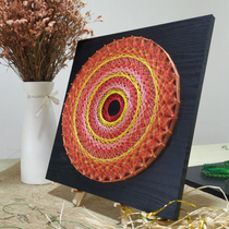 Three-dimensional birds nest fresh and simple yarn painting DIY decorative painting Geometric handmade nail winding painting material package