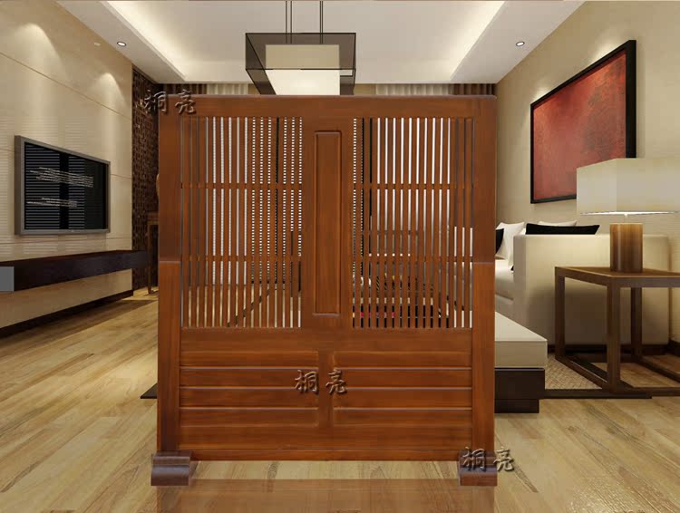 Tongliang sàn màn hình Trung Quốc màn hình đơn phân vùng màn hình phân vùng gió hiên văn phòng thời trang phòng khách gấp màn hình gỗ rắn - Màn hình / Cửa sổ vach ngan ban tho