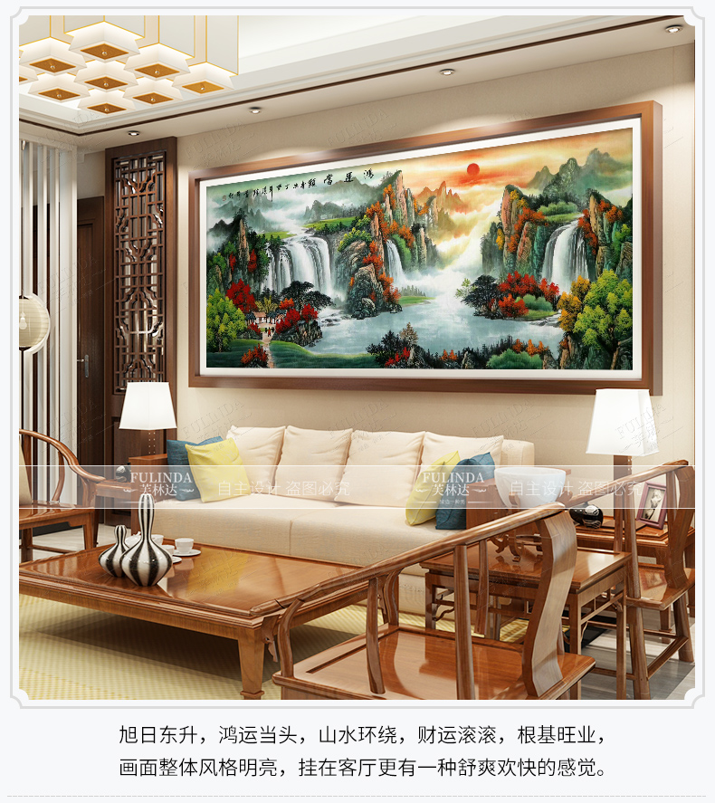 Cơ hội Đẩy 2018 cross-stitch phòng khách thêu đầy đủ mới với cảnh quan mục vụ dòng tranh thêu khâu 2019 - Công cụ & phụ kiện Cross-stitch tranh thêu chữ thập hoa hồng