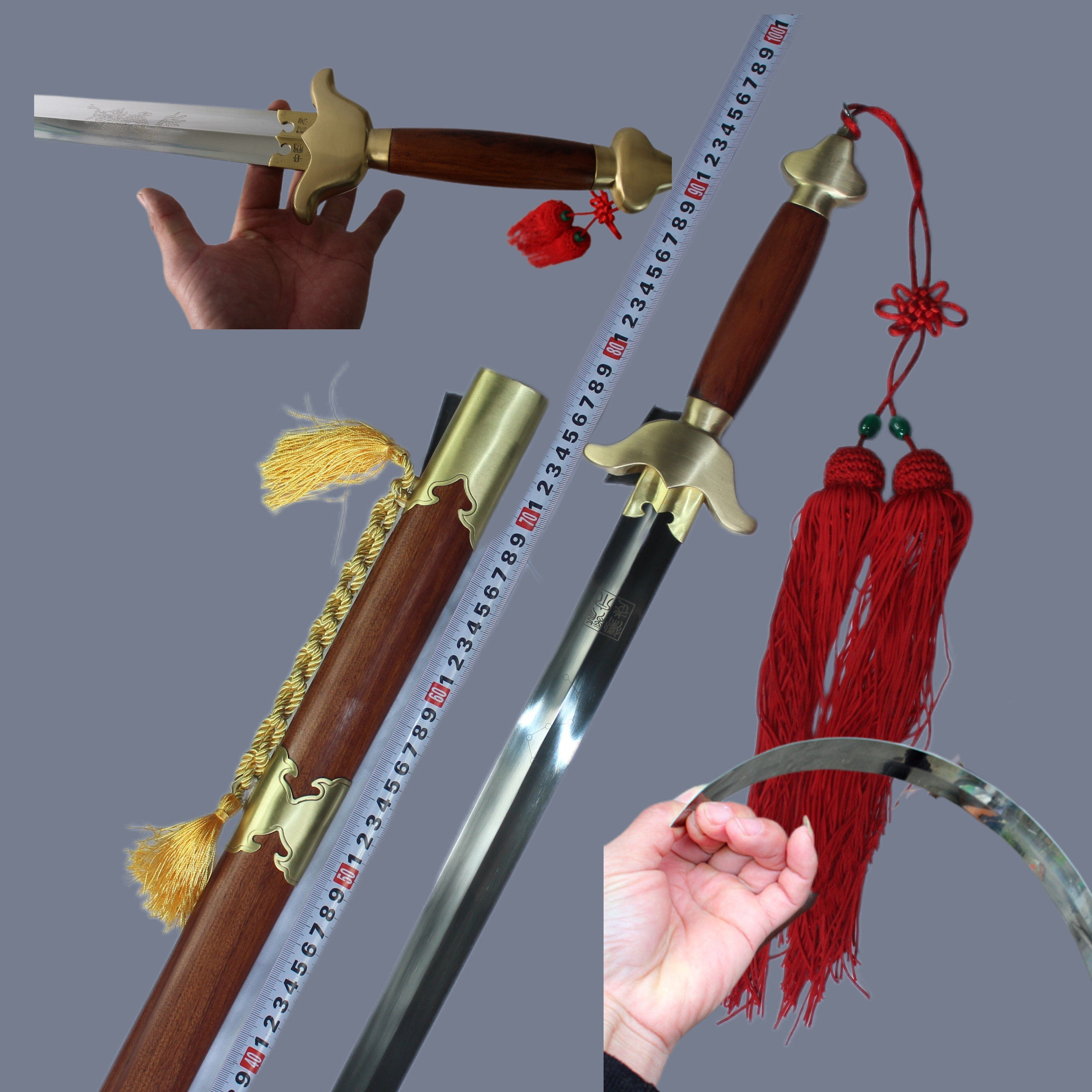 Morning practice stainless steel Tai Chi soft sword performed by martial arts Tai Chi sword Longquan sword is unopened