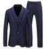 Blazer nam hai nút Black Tide Hàn Quốc Slim Business Casual Workwear Bộ đồ công sở Bộ ba mảnh vest nam Suit phù hợp