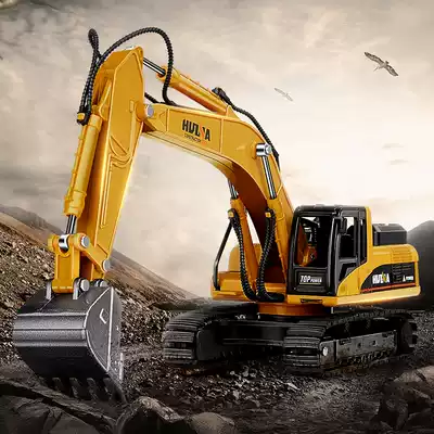 Excavator children's toy car model alloy engineering car boy excavator road roller unloading truck model