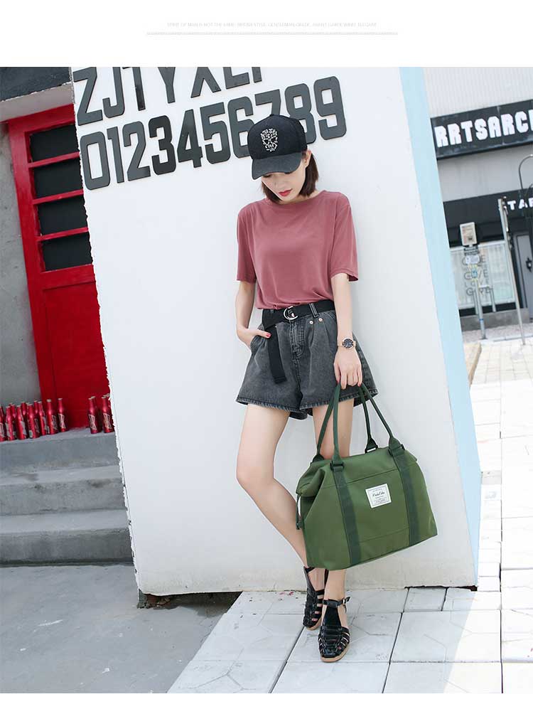 Túi du lịch khoảng cách ngắn nữ xách tay nhẹ và túi hành lý đơn giản Túi du lịch công suất lớn túi chống nước túi thể dục túi nam túi du lịch kéo