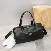 Travel Bag Women Portable Korean Version Short Luggage Bag Men Business Trip Luggage Bag Large Capacity Light Sports Fitness Bag Pu