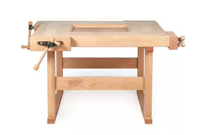 H-DPS-03 square teaching woodworking table four-station solid wood multifunctional operation table beside the Bank tree customization