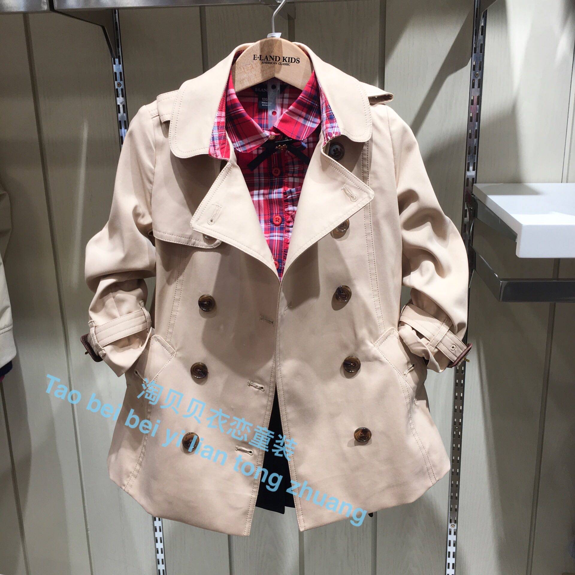 EK Clothing and Children's Clothing Store 21 Spring New Products Girls British Wind Long Windwear JTB1221K