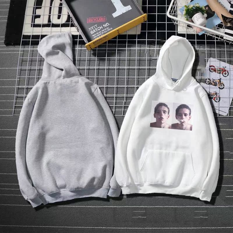 Hàn Quốc ulzzang Harajuku BF gió lỏng chữ IKEA cá tính trùm đầu áo len dày nam và nữ những người yêu thích thủy triều hoodie đôi