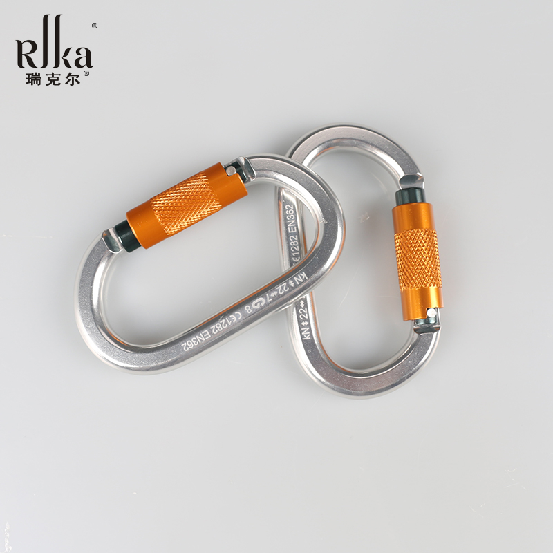 Ruiyao yoga outdoor professional mountaineering and rock climbing CE automatic main lock O-type safety hanging buckle downhill climbing equipment supplies