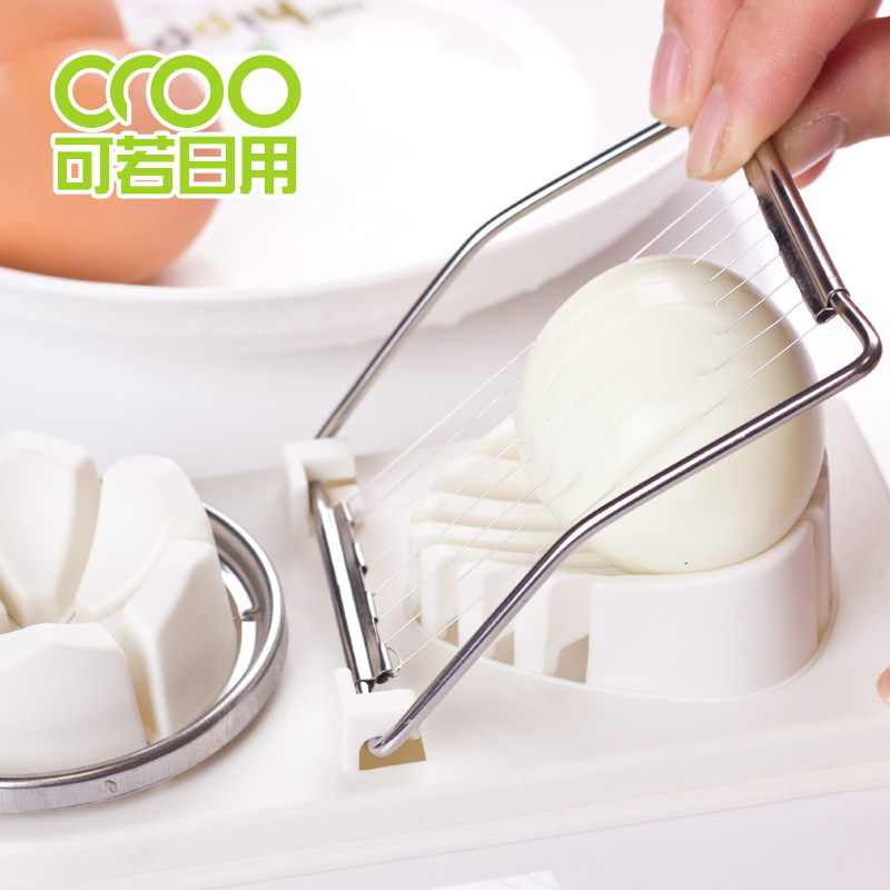 Japan echo Dual Use Egg Cutter Stainless Steel Egg Boiler Flower Cutting Tool Kitchen Gadget Egg Slicer Egg Splitter