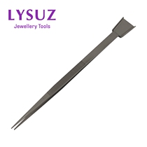 Jewelry with shovel tweezers Diamond Tweezers Stainless Steel gemstone tweezers naked drill small shovel diamond clip naked drill identification tool