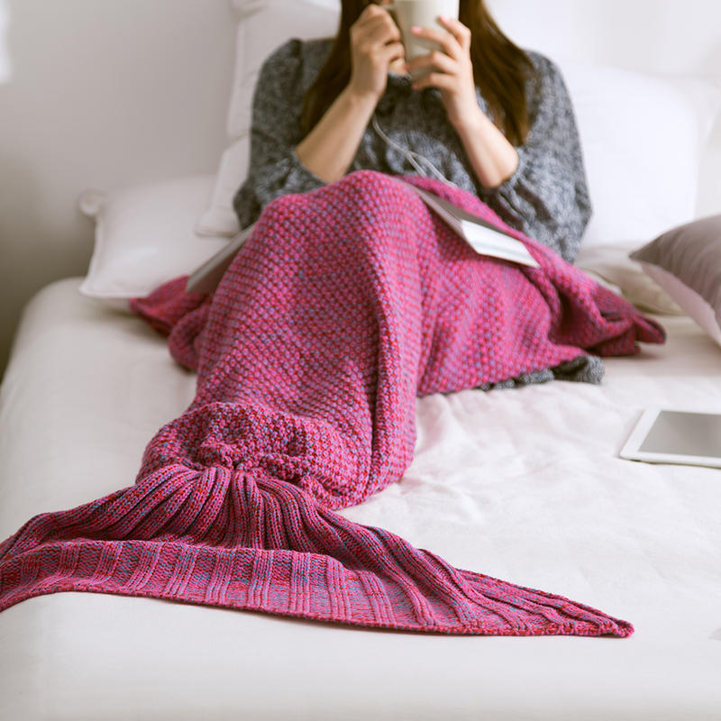 món quà sinh nhật vẻ đẹp cá đuôi cá chăn điều hòa không khí chăn chăn len dệt kim sofa thường chăn ngủ trưa chăn - Ném / Chăn chăn nỉ