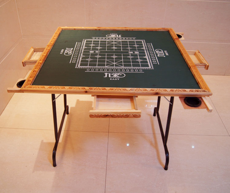 Mahjong Table Solid Wood Portable Simple Chess Table Chess Table Hand Rubbing for Domestic Manual Mahjong Table Fold