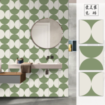 Nordic tile 200mm Matcha green tile restaurant kitchen floor tile homestay balcony tile bathroom wall tile