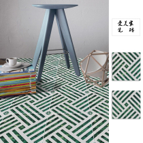 Moroccan ceramic tile 200mm dark green geometric lines tile B & B restaurant floor tile kitchen bathroom tile 300