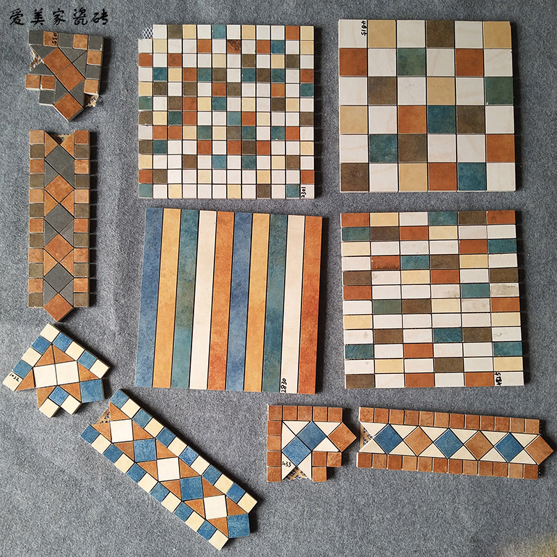 Antique magnetic brick cross doorstone threshold kitchen cosmetic room mosaic waist line waist wire corner