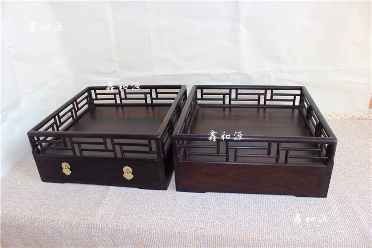 Gỗ mun tím mun Shi Shi 襄 都 承 盘 盘 - Cái hộp thùng gỗ sồi