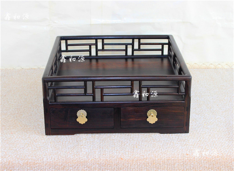 Gỗ mun tím mun Shi Shi 襄 都 承 盘 盘 - Cái hộp thùng gỗ sồi