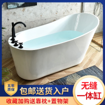 Bathtub Small European-style light luxury chaise bathtub Acrylic bathtub Independent integrated beauty salon SPA bathtub