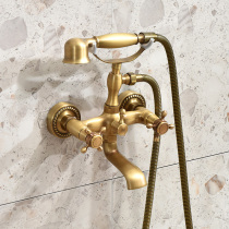 In-wall faucet Double control double handle Bathtub faucet Shower faucet Jewelry selection open brain hole clothing surface